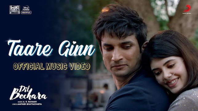 Taare Ginn Lyrics – Dil Bechara