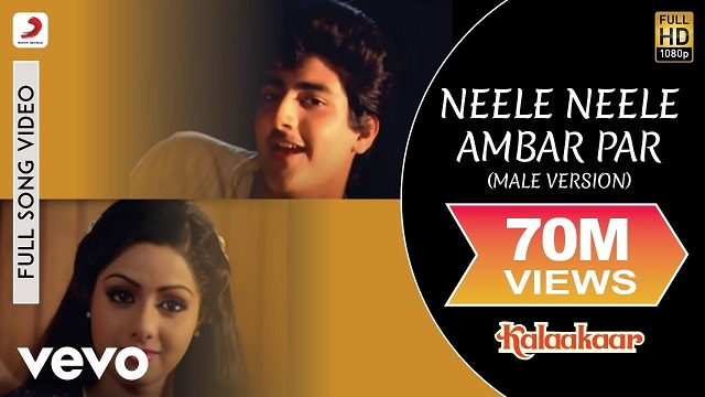 Kishore Kumar – Neele Neele Ambar Par Lyrics In English (Translation)